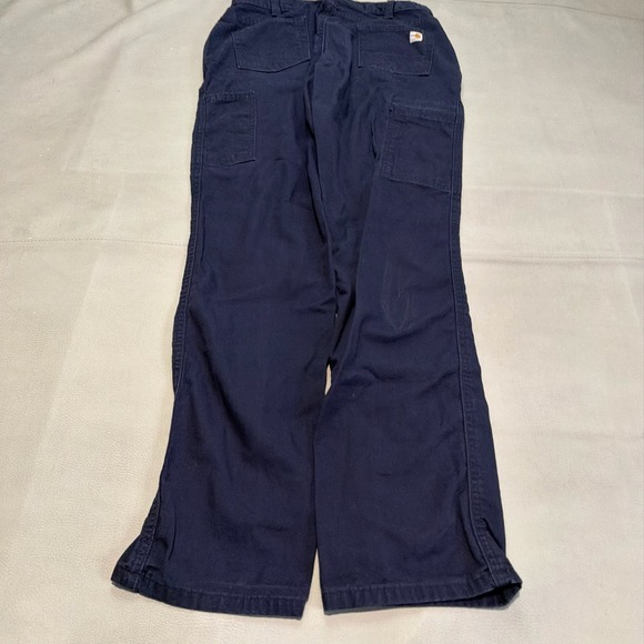 Carhartt Pants - Carhartt FR Flame Fire Resistant Navy Canvas Work Pant 102689-410 Women-6359